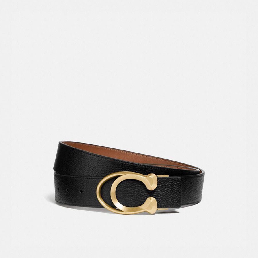Cintos COACH Outline C Buckle Cut To Size, 38 Mm Masculino Pretas | 20458ZVOF
