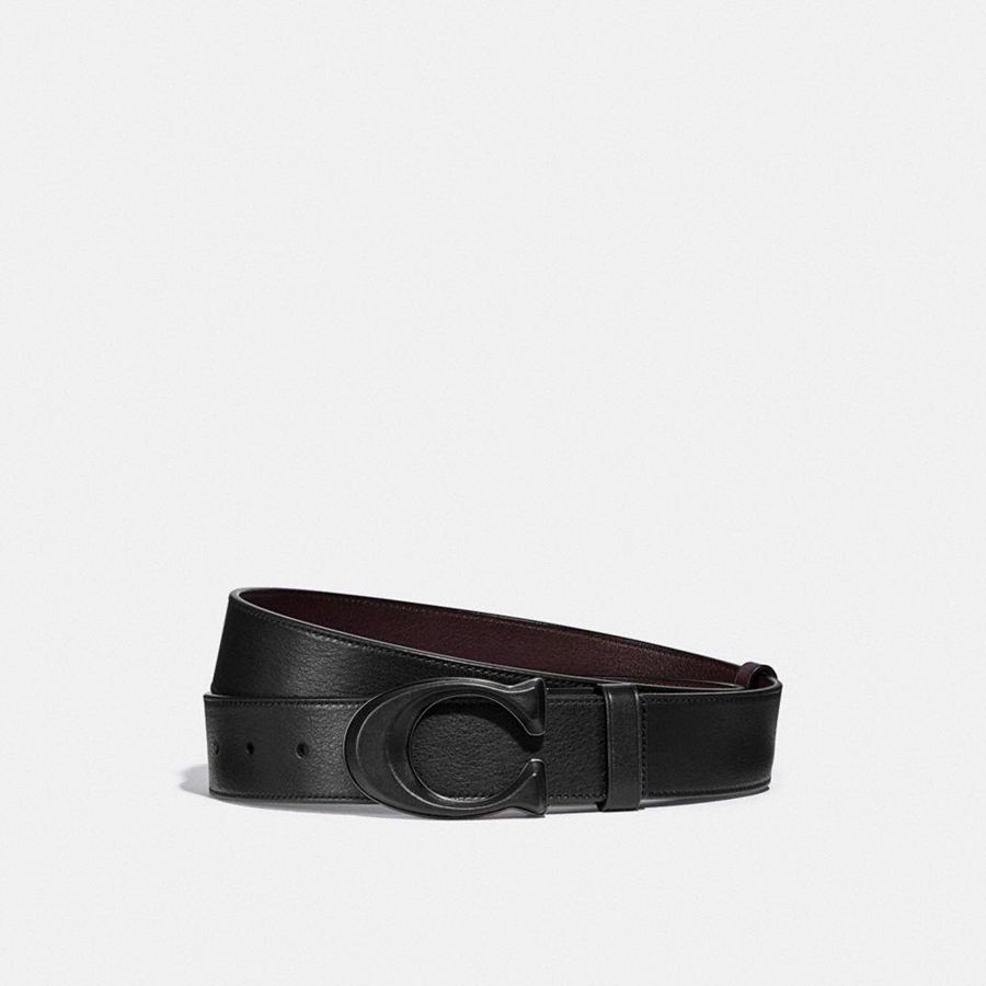 Cintos COACH Signature Buckle Cut To Size Reversible, 38 Mm Masculino Pretas | 57629RNCX