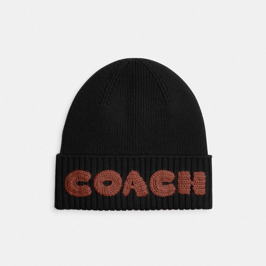 Gorro COACH Boxed Feminino Pretas | 49017HJYM