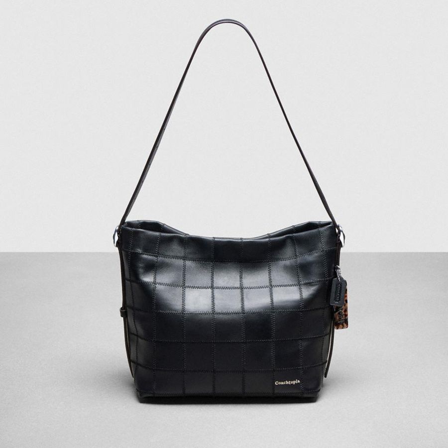 Hobo Bag COACH Alter/Ego In Checkerboard Upcrafted Leather Feminino Pretas | 76409VHQN