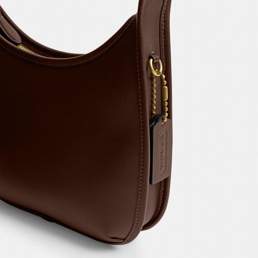Hobo Bag COACH Curve Zip Feminino Marrom | 89516NFRU