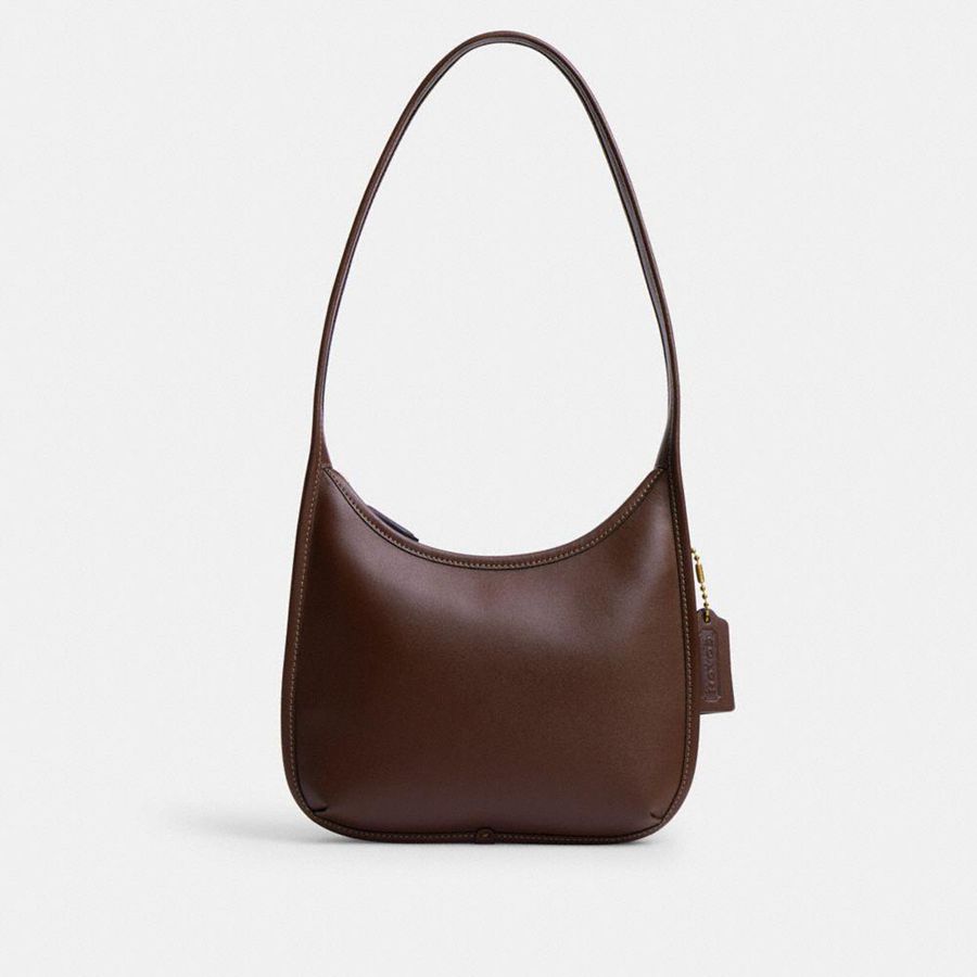 Hobo Bag COACH Curve Zip Feminino Marrom | 89516NFRU