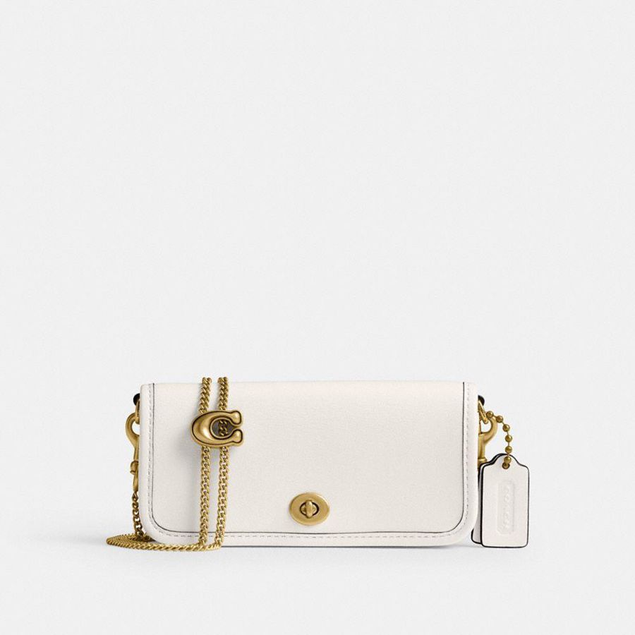 Hobo Bag COACH Dinky 14 Feminino Branco | 58027GAOU