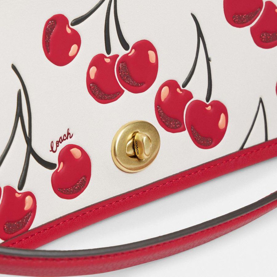 Hobo Bag COACH Dinky With Cherry Print Feminino Vermelhas | 30765QAKO