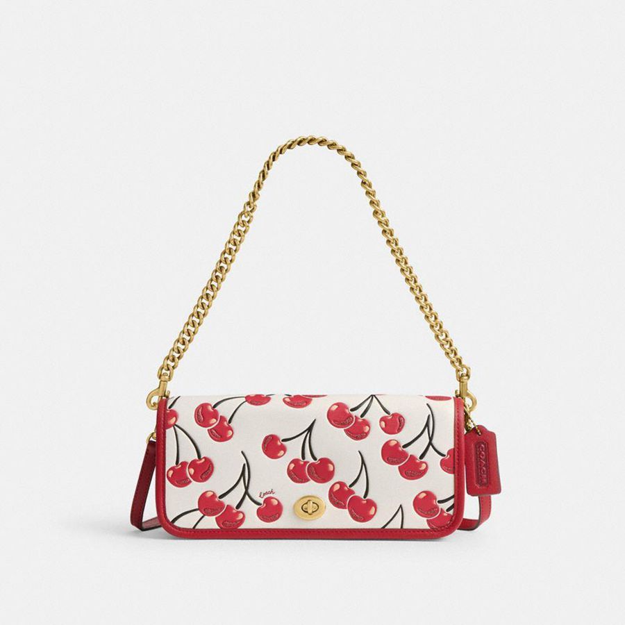 Hobo Bag COACH Dinky With Cherry Print Feminino Vermelhas | 30765QAKO