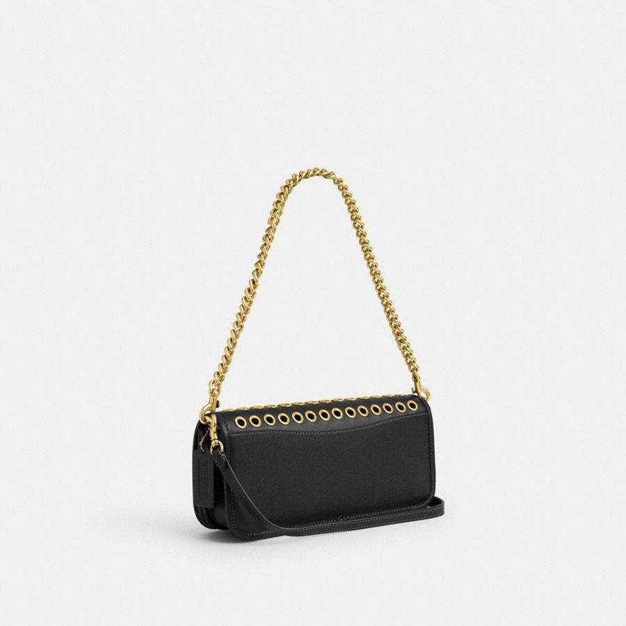 Hobo Bag COACH Dinky With Grommets Feminino Pretas | 36905WLCH