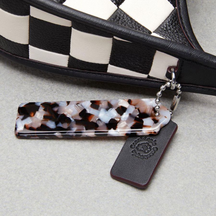 Hobo Bag COACH Ergo In Checkerboard Upcrafted Leather Feminino Pretas | 78051WLNI