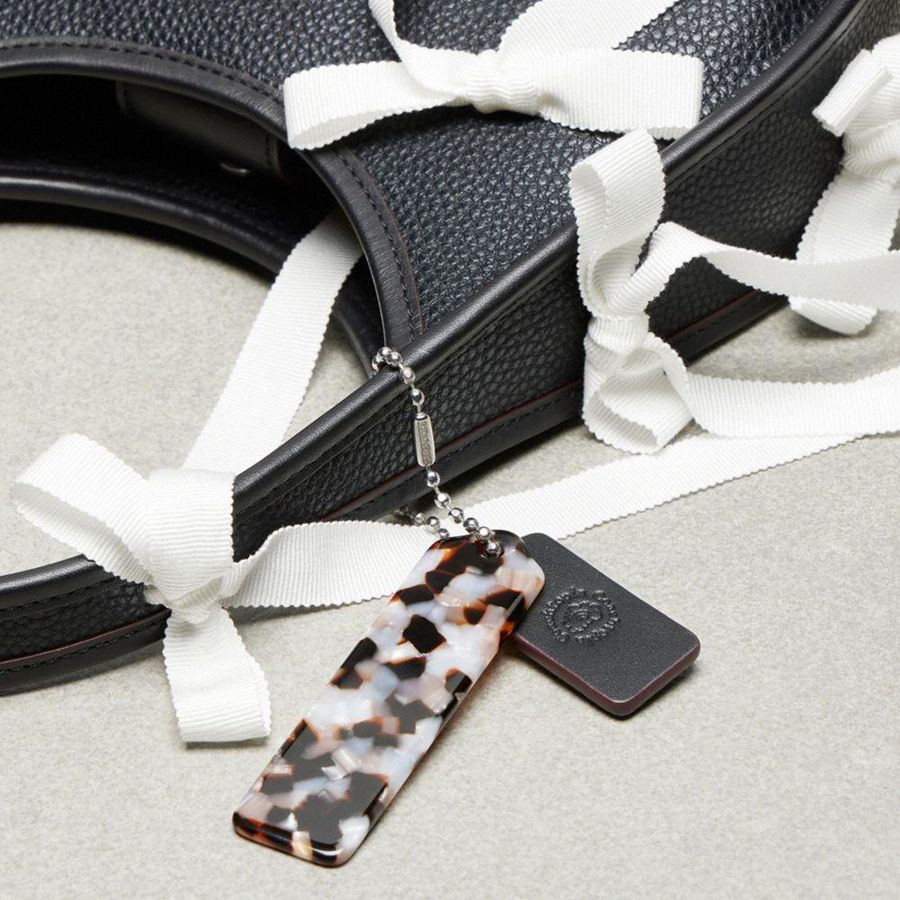 Hobo Bag COACH Ergo In Coachtopia Leather With Allover Bows Feminino Pretas | 91524XFZT