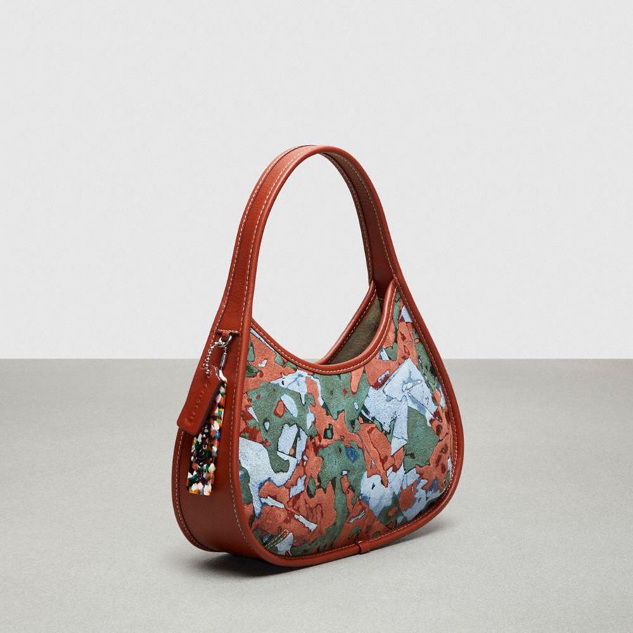 Hobo Bag COACH Ergo In Upcrushed Upcrafted Leather Feminino Verdes | 70516MBEJ