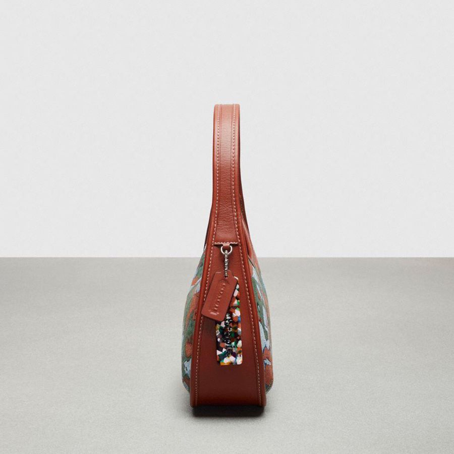 Hobo Bag COACH Ergo In Upcrushed Upcrafted Leather Feminino Verdes | 70516MBEJ