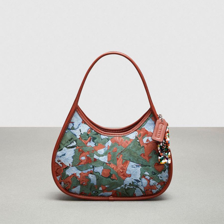 Hobo Bag COACH Ergo In Upcrushed Upcrafted Leather Feminino Verdes | 70516MBEJ