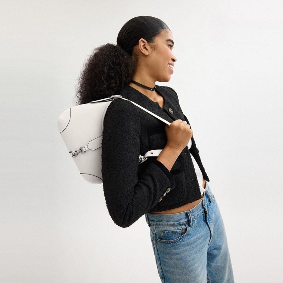 Hobo Bag COACH Hamptons Feminino Branco | 85420EYAO