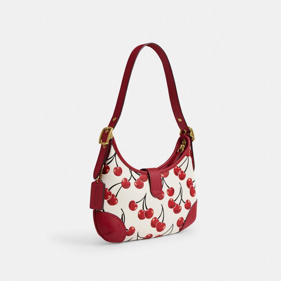 Hobo Bag COACH Hamptons With Cherry Print Feminino Vermelhas | 76125IVMC