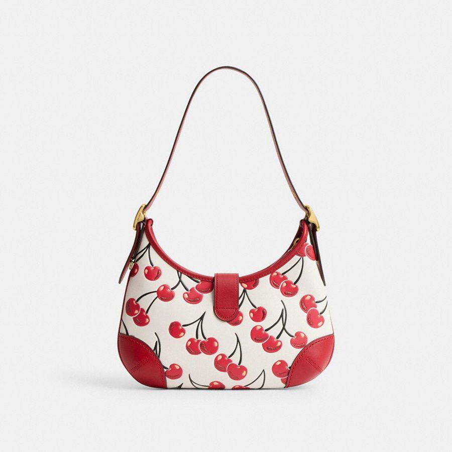 Hobo Bag COACH Hamptons With Cherry Print Feminino Vermelhas | 76125IVMC