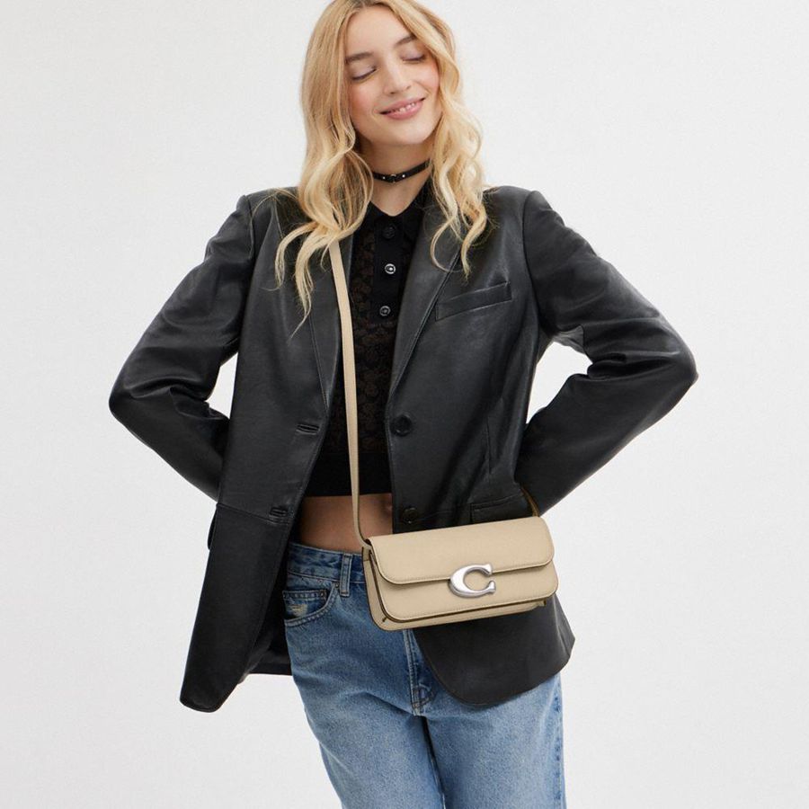 Hobo Bag COACH Idol 23 Feminino Branco | 95013DVWZ