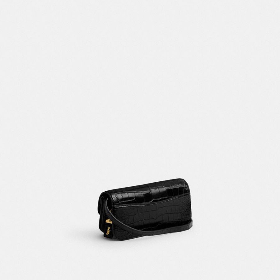 Hobo Bag COACH Idol 23 In Alligator Feminino Pretas | 97621BZDC