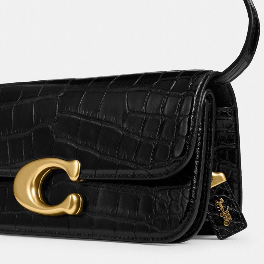Hobo Bag COACH Idol 23 In Alligator Feminino Pretas | 97621BZDC