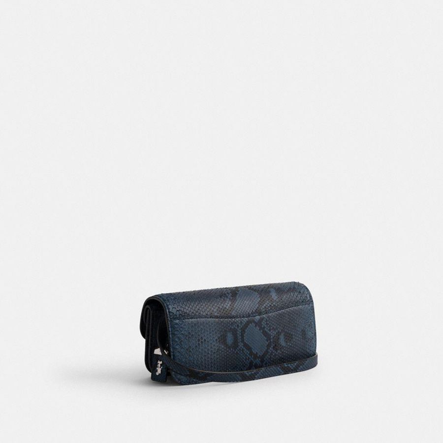 Hobo Bag COACH Idol 23 In Python Feminino Azul Marinho | 69823ZRLY
