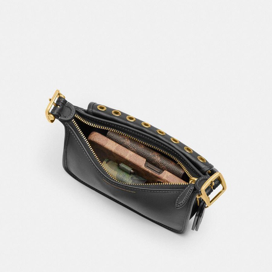 Hobo Bag COACH Patricia Legacy 19 With Grommets Feminino Pretas | 36982TWUH
