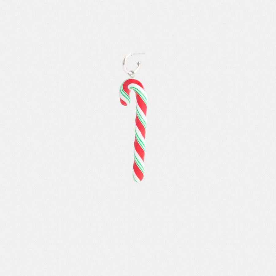 Jóias COACH Candy Cane Earring Feminino Rosa | 54861YJMX