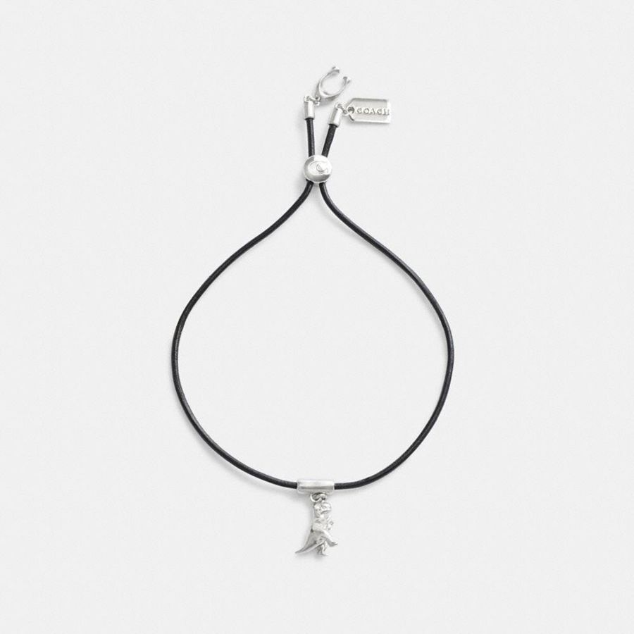 Jóias COACH Rexy Leather Slider Bracelet Feminino Pretas | 57923HBKI