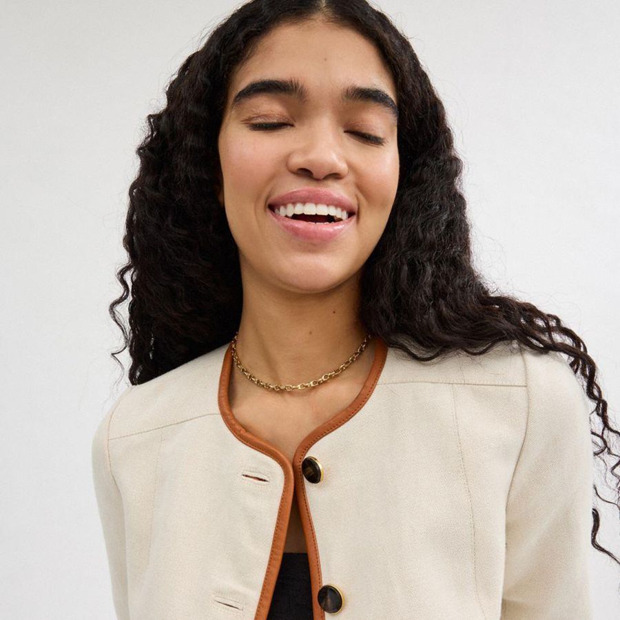 Jóias COACH Signature Chain Link Choker Necklace Feminino Douradas | 21745ZSCD