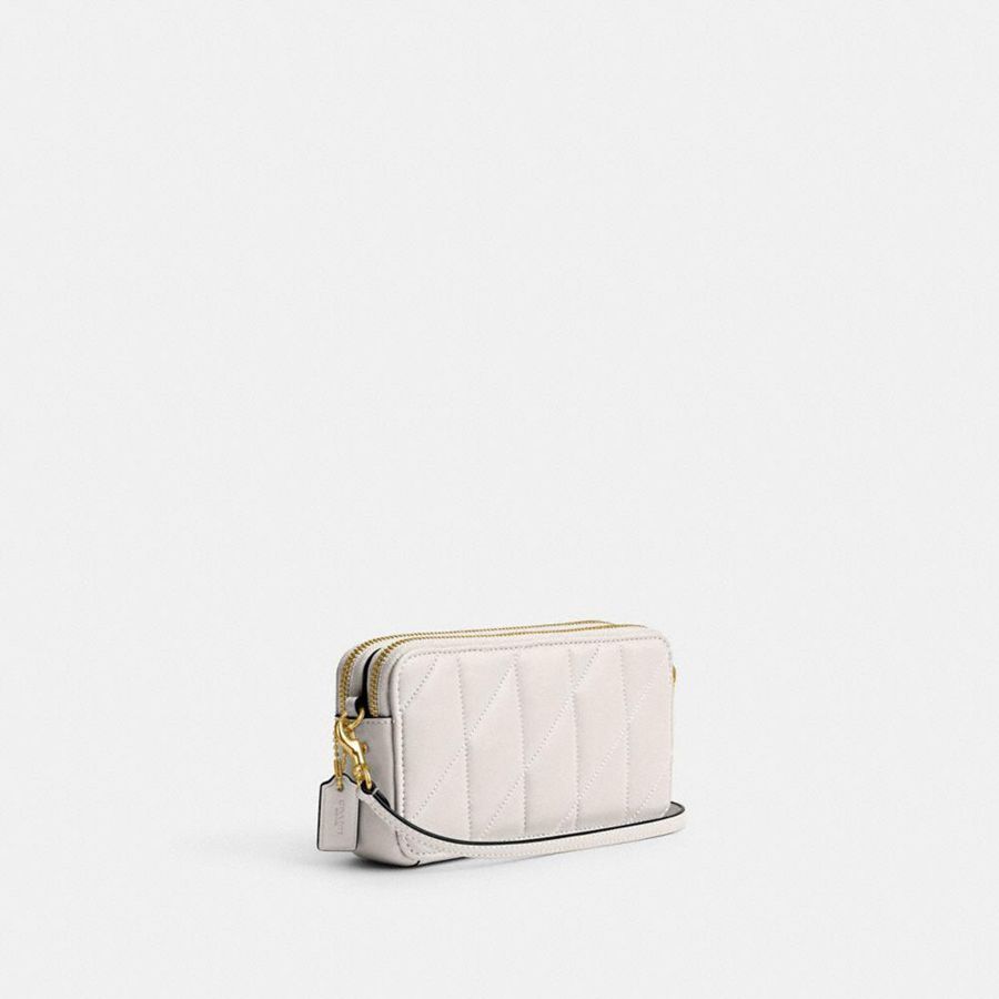 Kuplung Táskák COACH Kira Crossbody With Pillow Quilting Feminino Branco | 49721OHEP