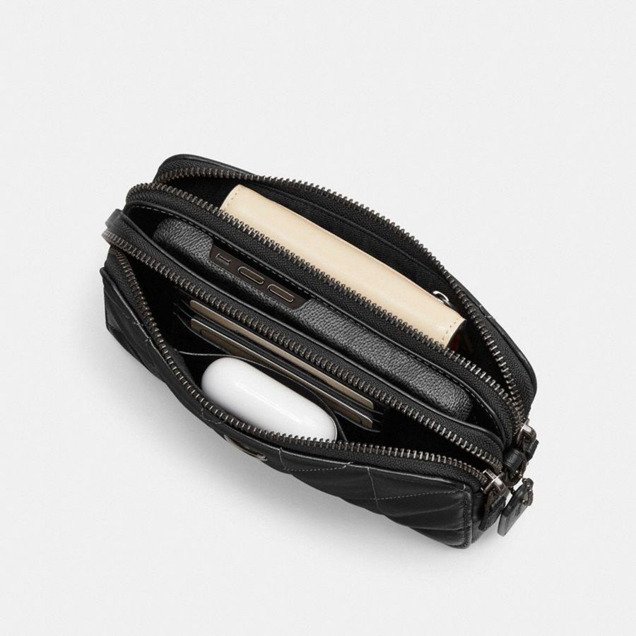 Kuplung Táskák COACH Kira Crossbody With Pillow Quilting Feminino Branco | 49721OHEP
