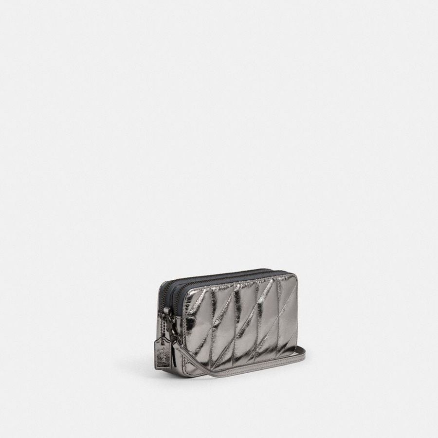 Kuplung Táskák COACH Kira Crossbody With Quilting Feminino Prateadas | 97168FHTM
