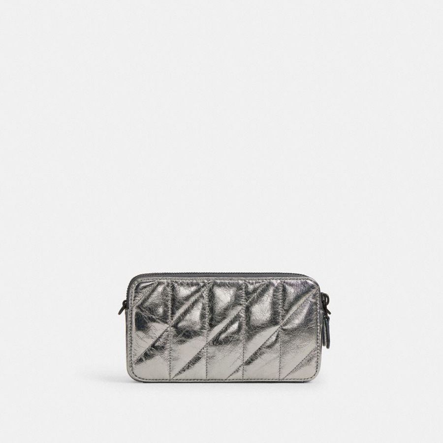 Kuplung Táskák COACH Kira Crossbody With Quilting Feminino Prateadas | 97168FHTM
