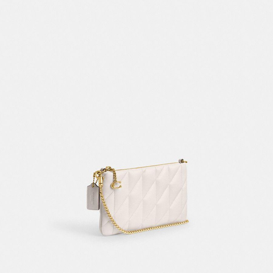 Kuplung Táskák COACH Pouch With Pillow Quilting Feminino Branco | 13295CLXT
