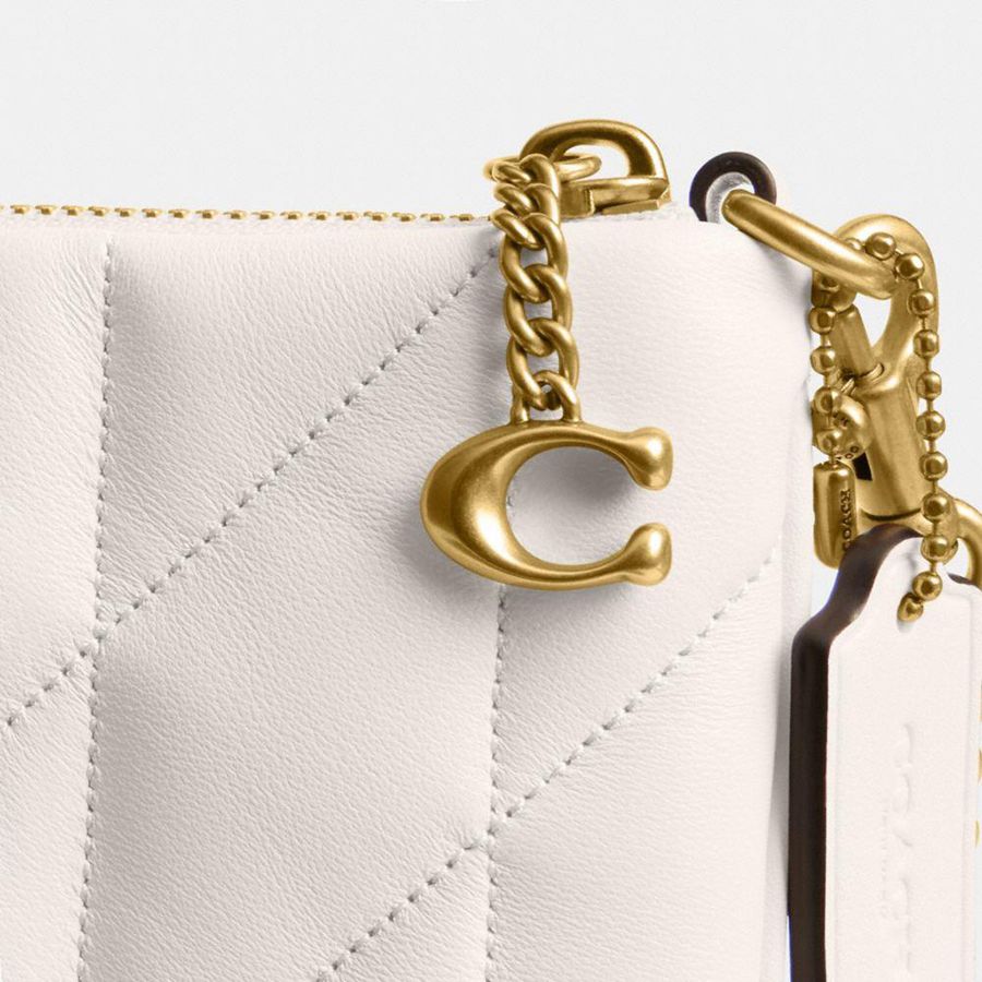 Kuplung Táskák COACH Pouch With Pillow Quilting Feminino Branco | 13295CLXT