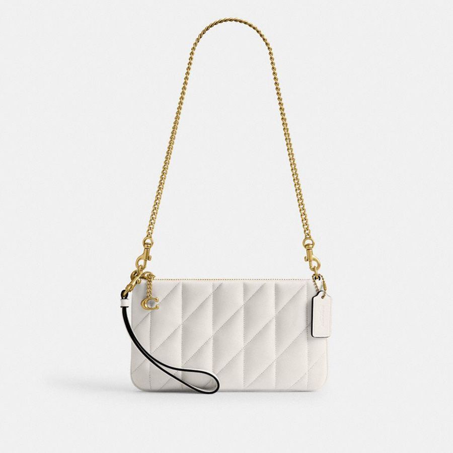 Kuplung Táskák COACH Pouch With Pillow Quilting Feminino Branco | 13295CLXT