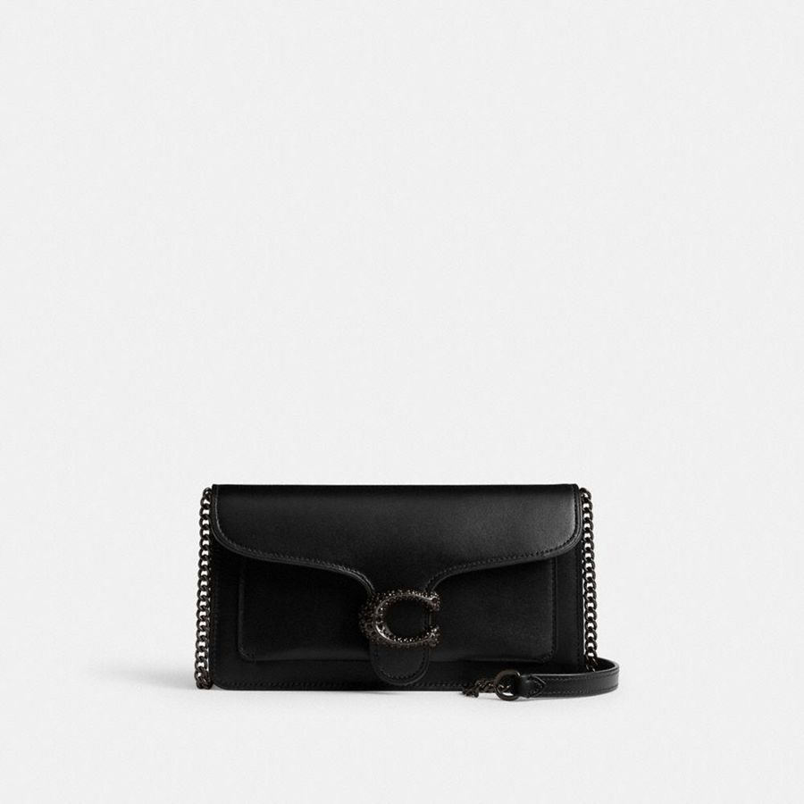 Kuplung Táskák COACH Tabby Chain Feminino Pretas | 14286UMER