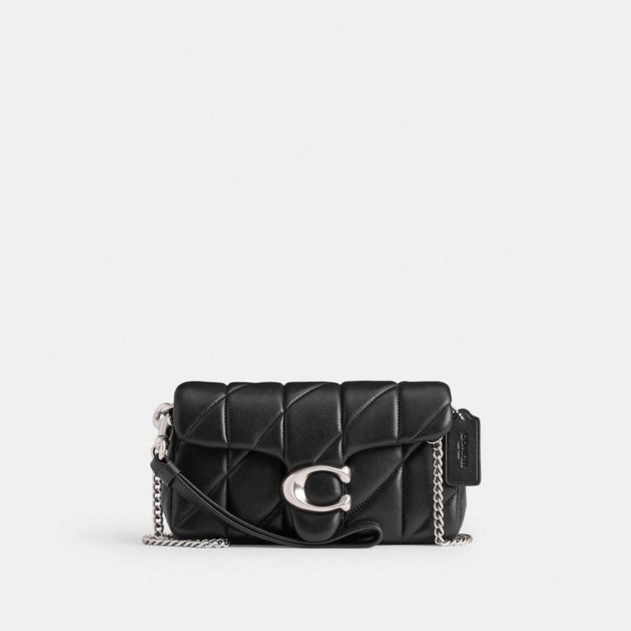 Kuplung Táskák COACH Tabby Crossbody Wristlet With Pillow Quilting Feminino Pretas | 25067VZWD