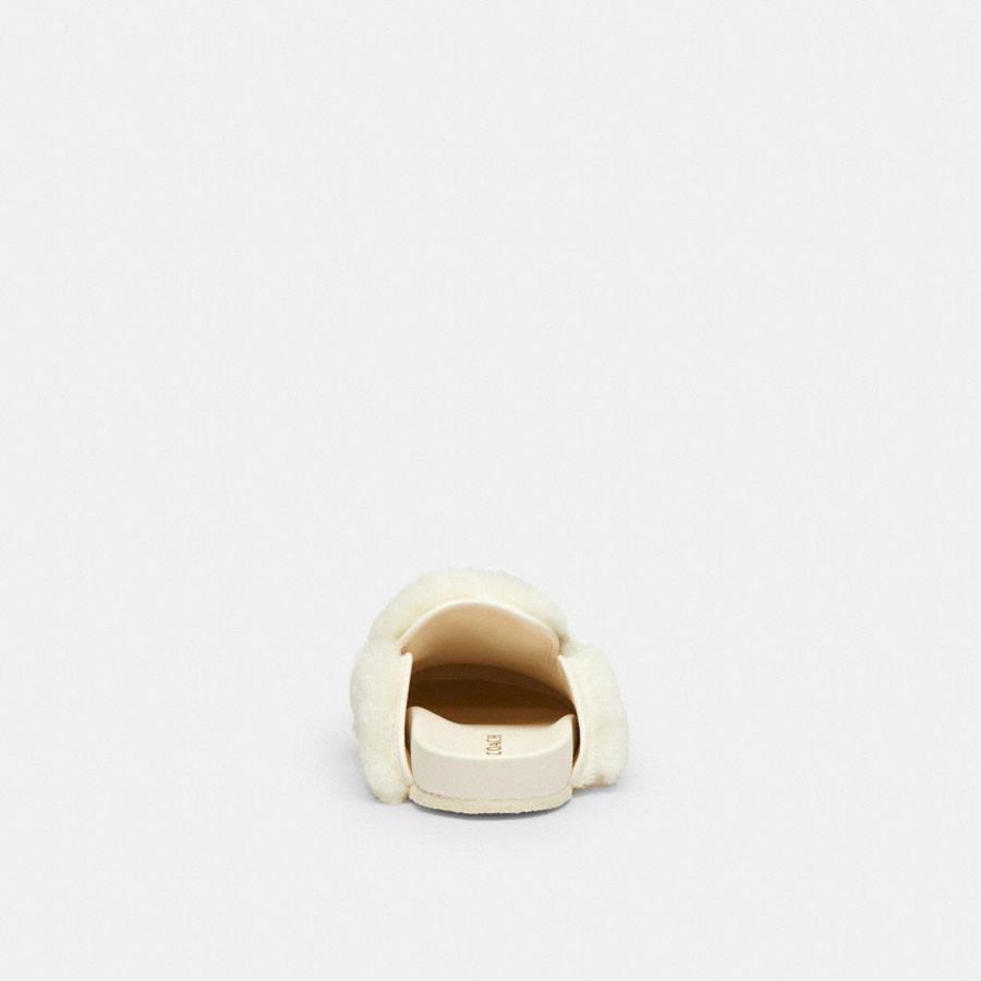 Mocassins COACH Blake Clog Feminino Bege | 34196HLOE