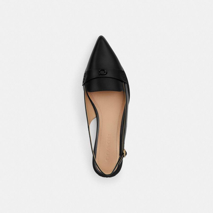 Mocassins COACH Carrie Skimmer Feminino Pretas | 35419GOPZ