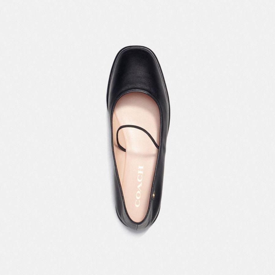Mocassins COACH Emilia Mary Jane Feminino Pretas | 37104BCEZ