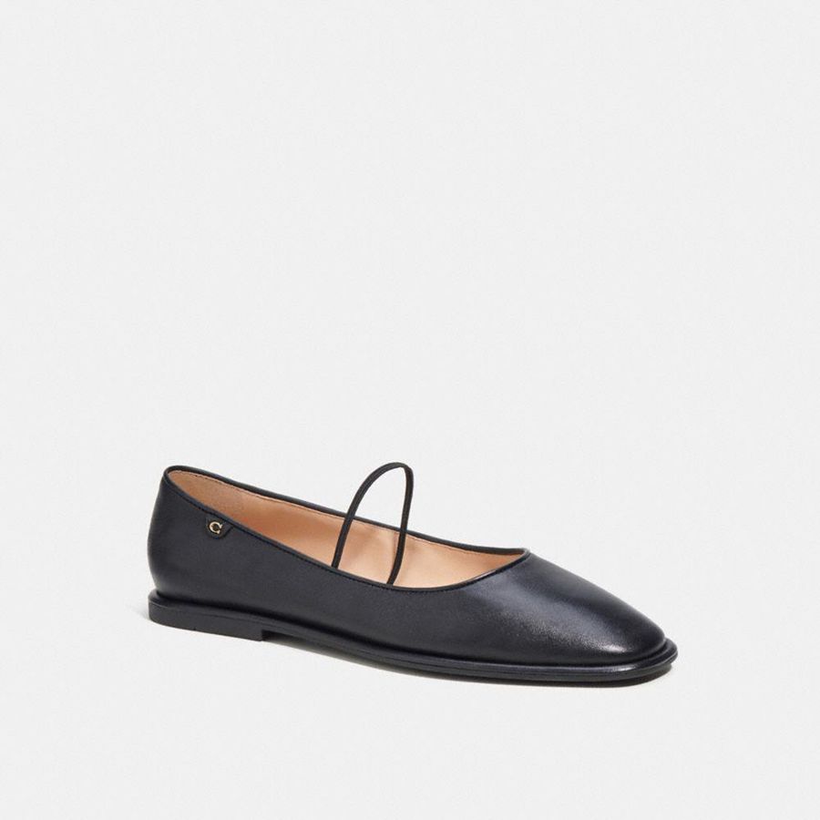 Mocassins COACH Emilia Mary Jane Feminino Pretas | 37104BCEZ
