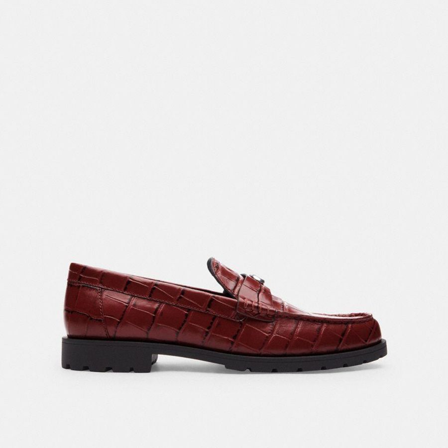 Mocassins COACH Jocelyn Feminino Bordeaux | 81672QSHZ