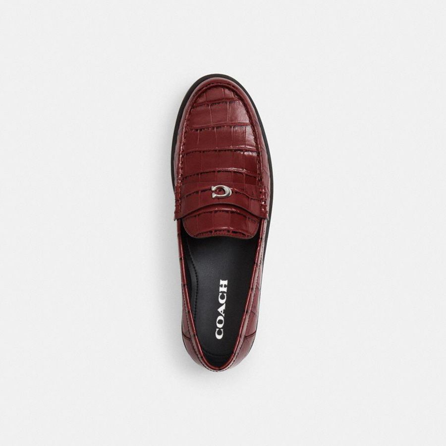 Mocassins COACH Jocelyn Feminino Bordeaux | 81672QSHZ