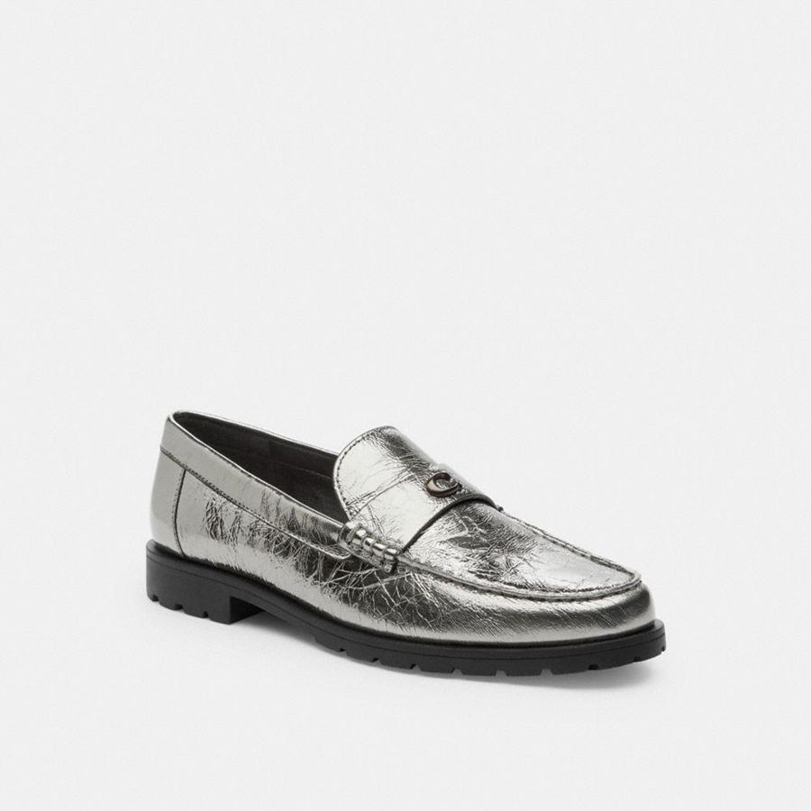 Mocassins COACH Jocelyn Feminino Prateadas | 51034YESK