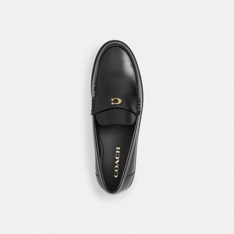 Mocassins COACH Jocelyn Feminino Pretas | 48617BUCE