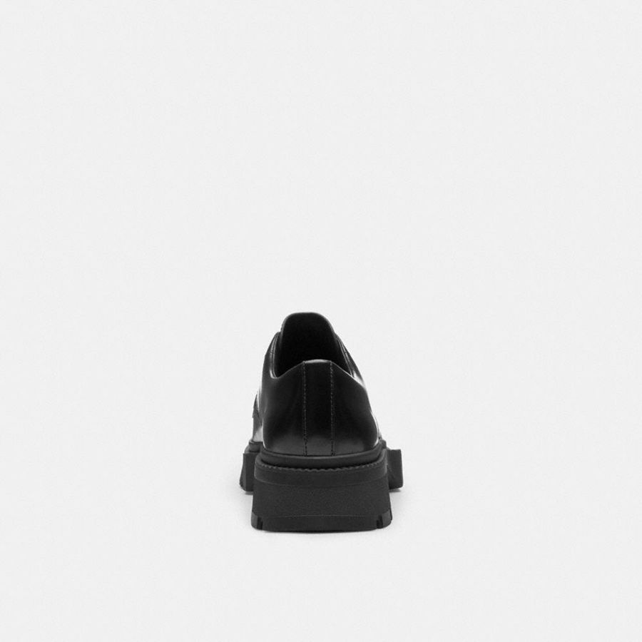 Mocassins COACH Jonathan Derby Masculino Pretas | 84613TMHY