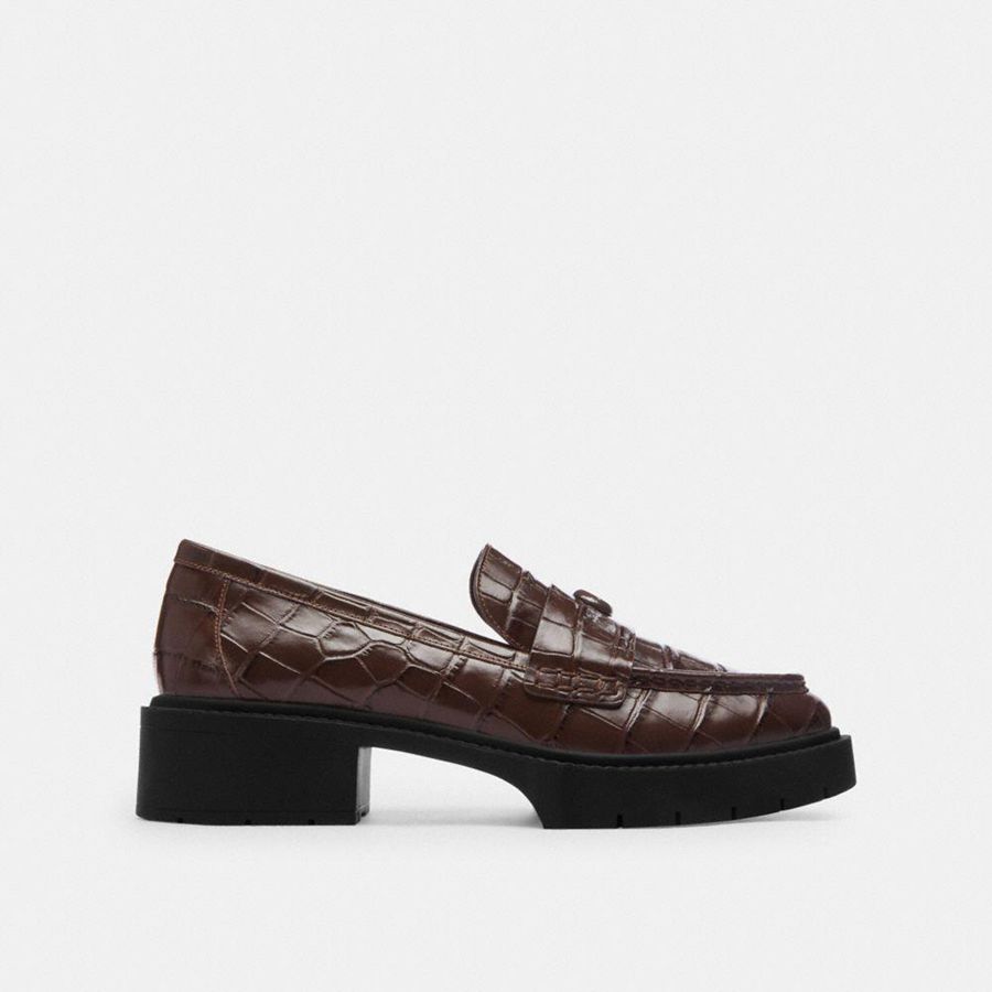 Mocassins COACH Leah Feminino Marrom | 87091CWIO