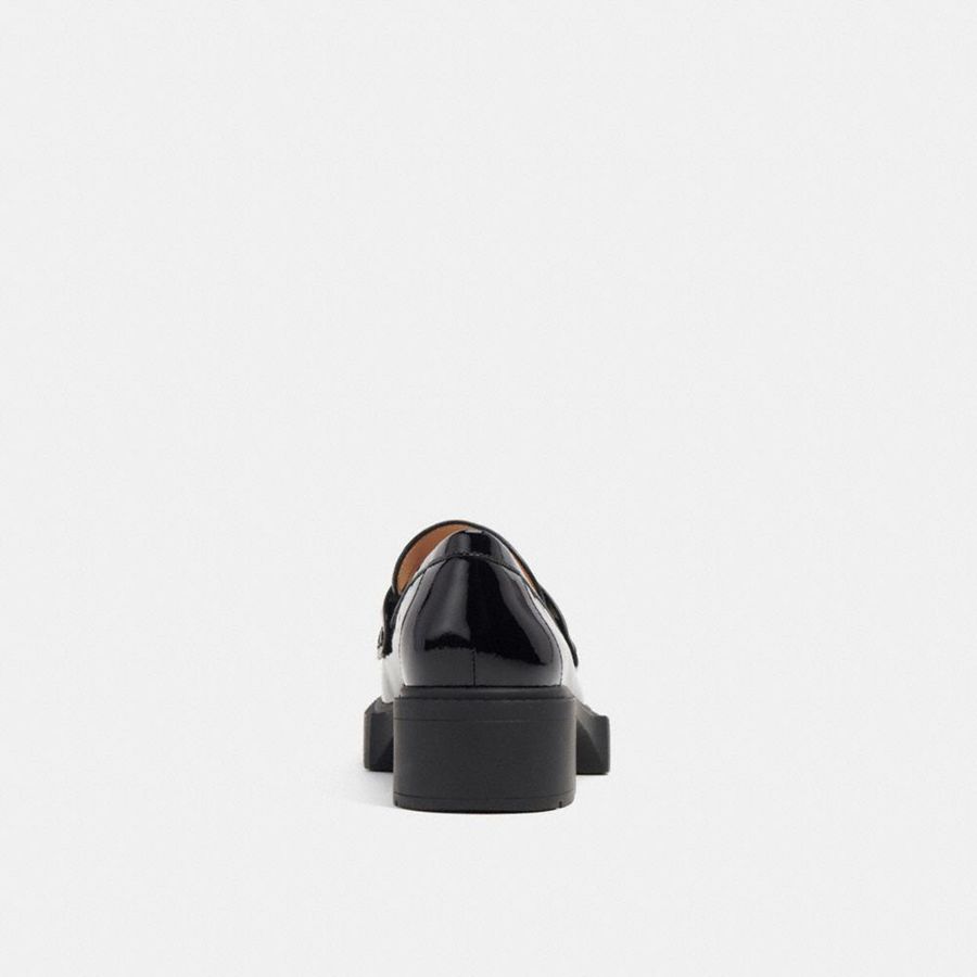 Mocassins COACH Leah Feminino Pretas | 27146FWGY