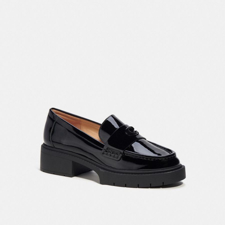 Mocassins COACH Leah Feminino Pretas | 27146FWGY