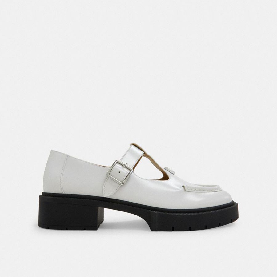 Mocassins COACH Liv Mary Jane Feminino Branco | 17956YAXB