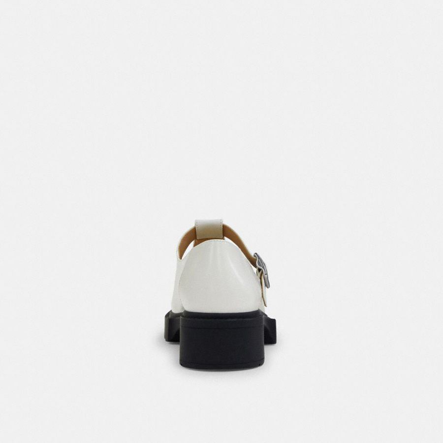 Mocassins COACH Liv Mary Jane Feminino Branco | 17956YAXB