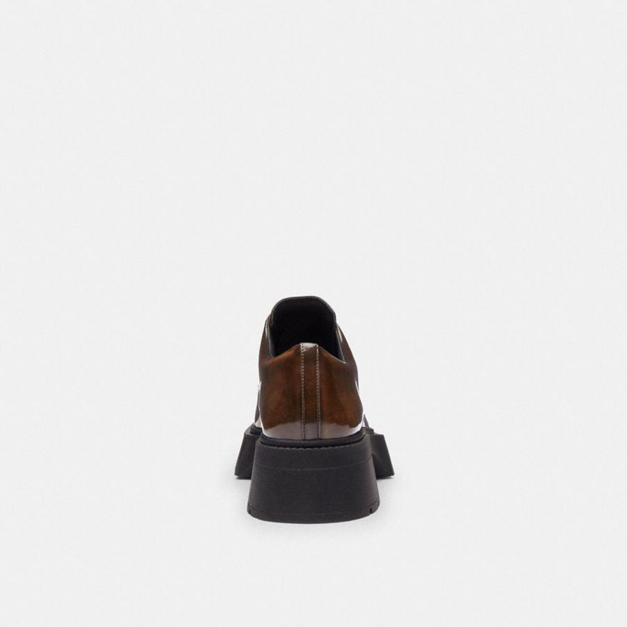 Mocassins COACH Lyla Platform Derby Feminino Marrom | 20841XSLP